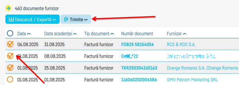 Cum trimiți facturile de furnizori pe email - pasul 5