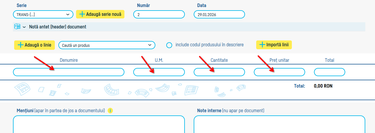 Cum adaug un aviz de însoțire a mărfii? - pasul 7