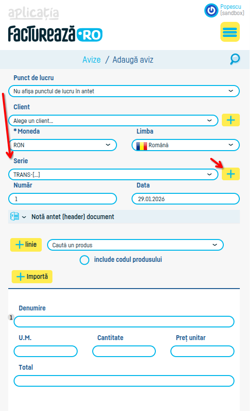 Cum adaug un aviz de însoțire a mărfii? - pasul 5