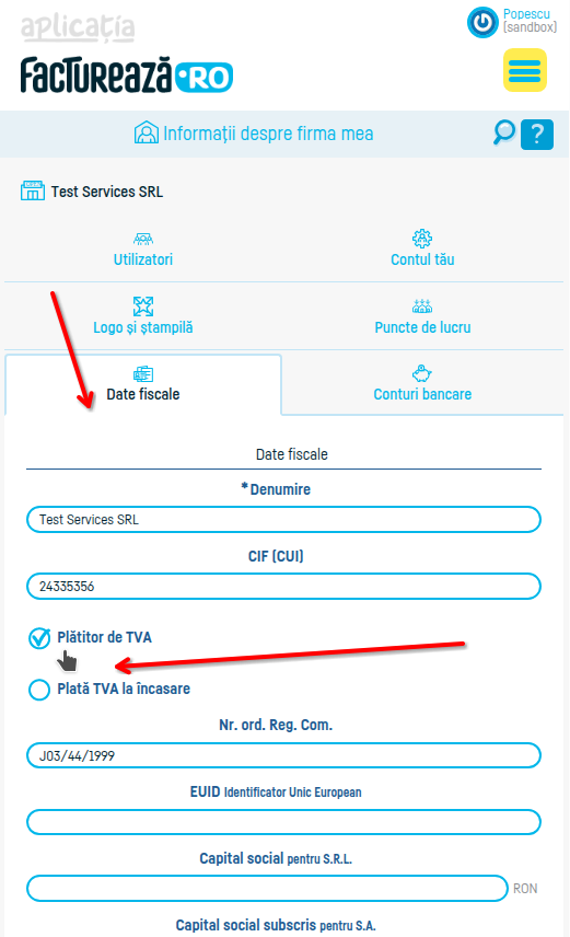 Cum emit facturi cu TVA? - pasul 2