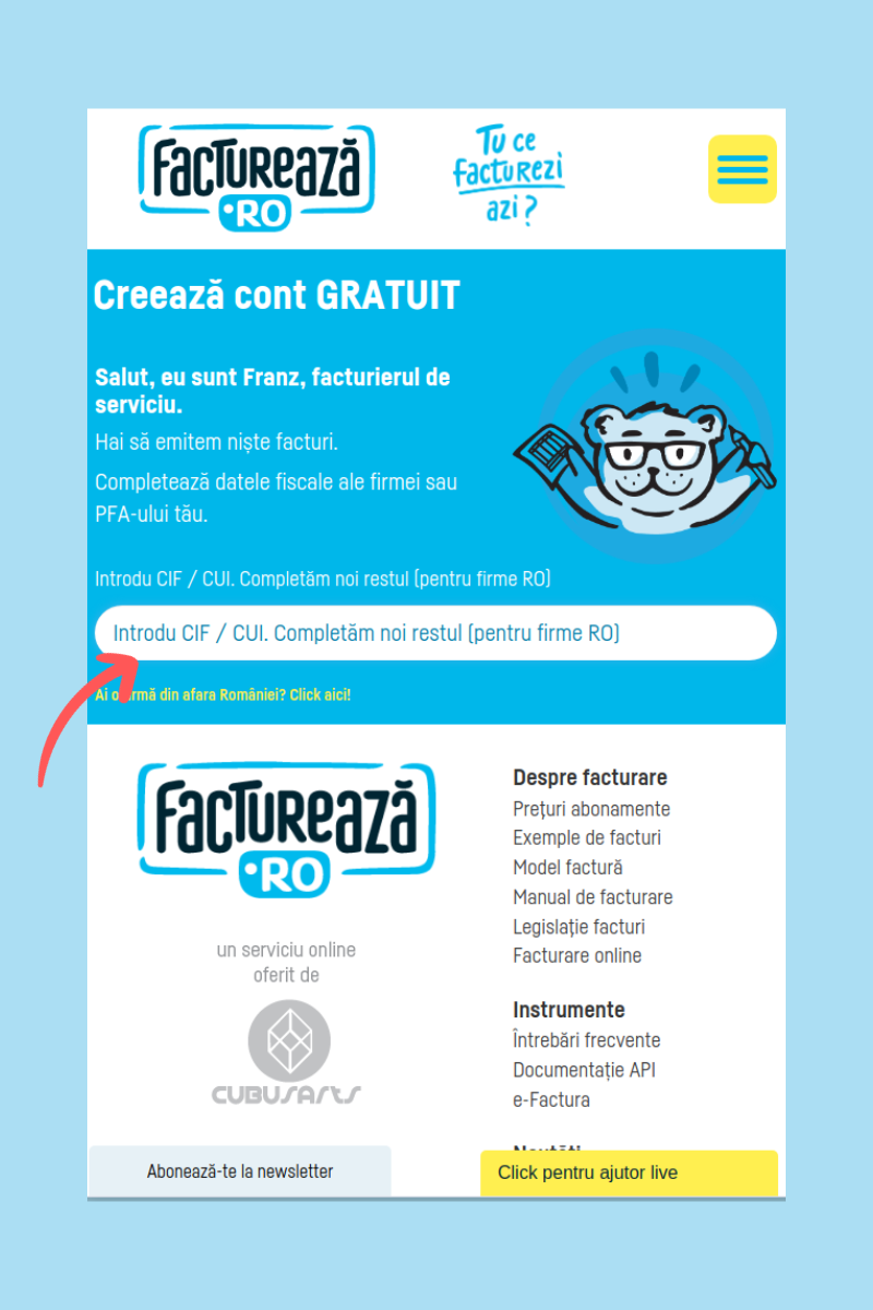 Cum generezi și transmiți e-Factura în SPV ANAF - pasul 1